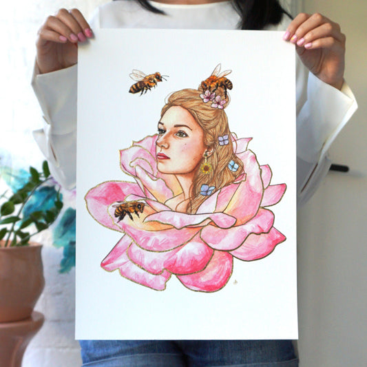 Power is Feminine: Rose Fine Art Print