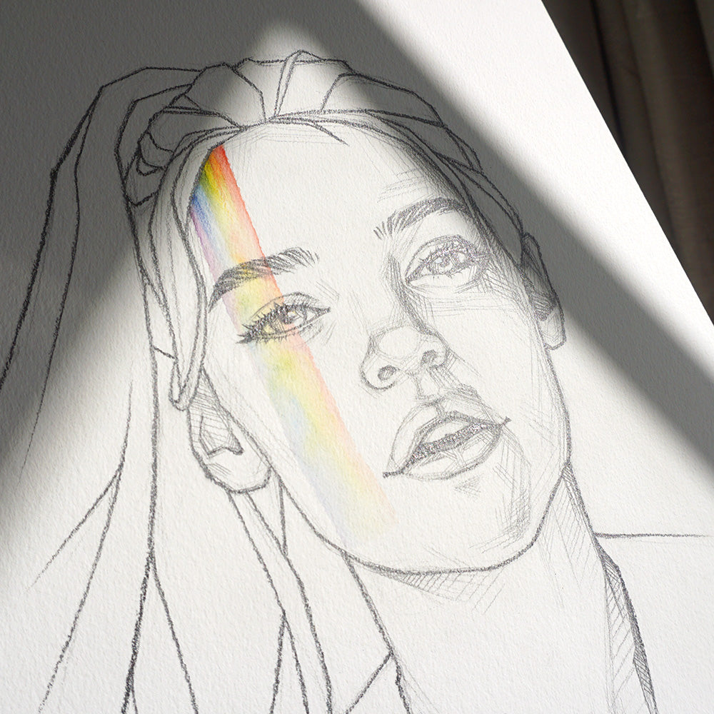 "Girl with the Rainbow Stripe"