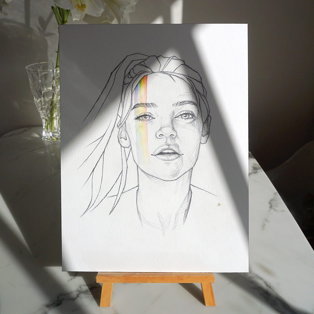 "Girl with the Rainbow Stripe"