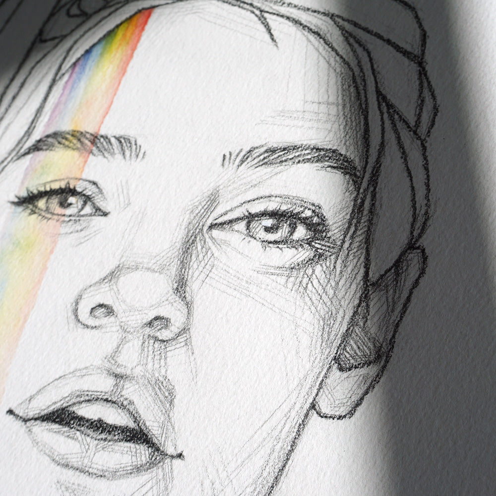 "Girl with the Rainbow Stripe"